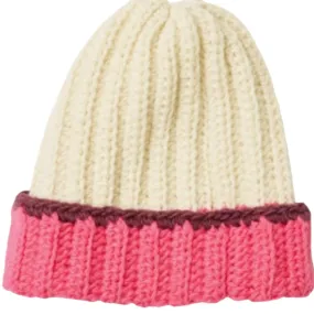 Brightside Beanie - Cream / Pink by Mersea