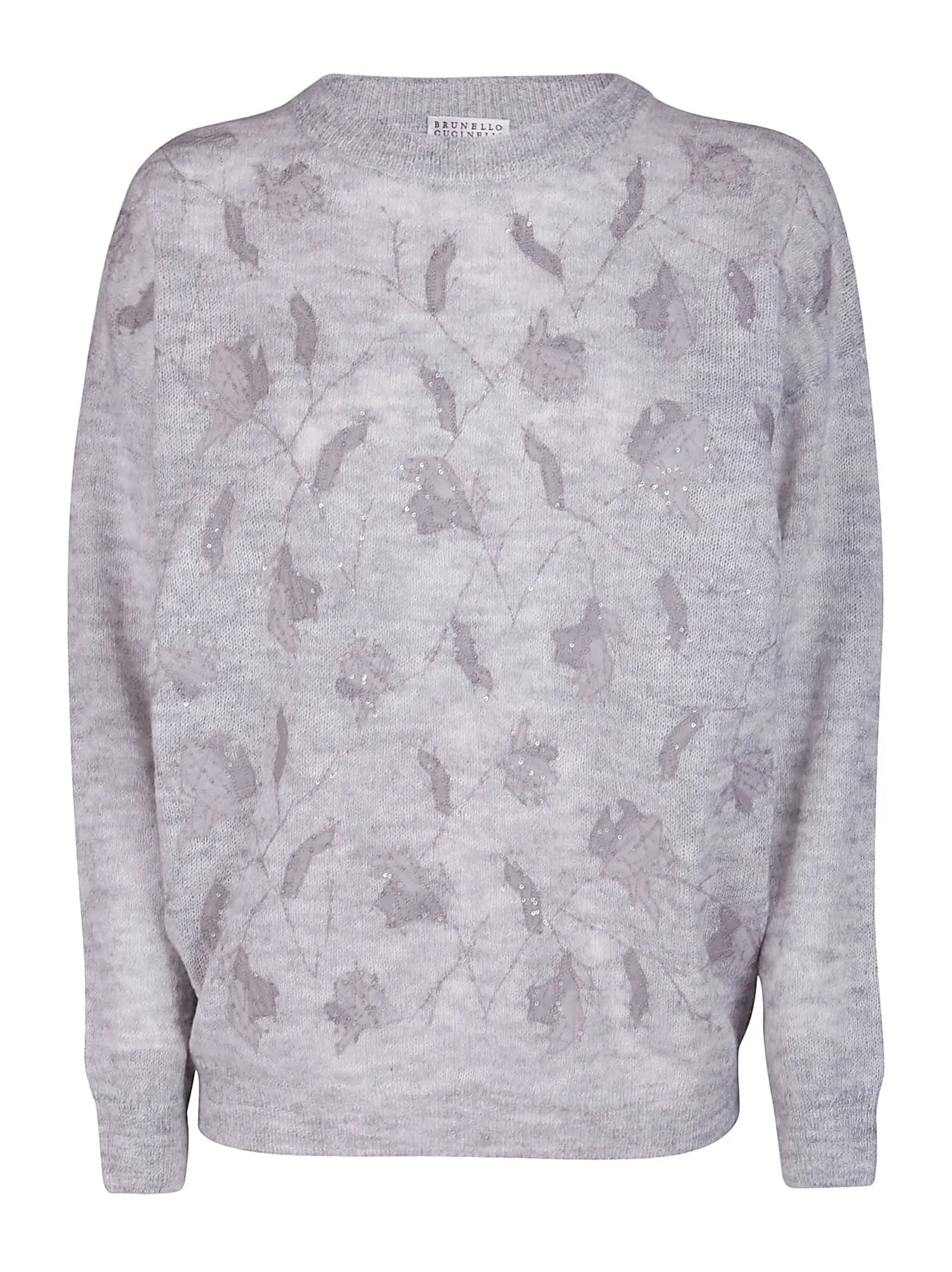 Brunello Cucinelli Floral Embroidered Crewneck Jumper