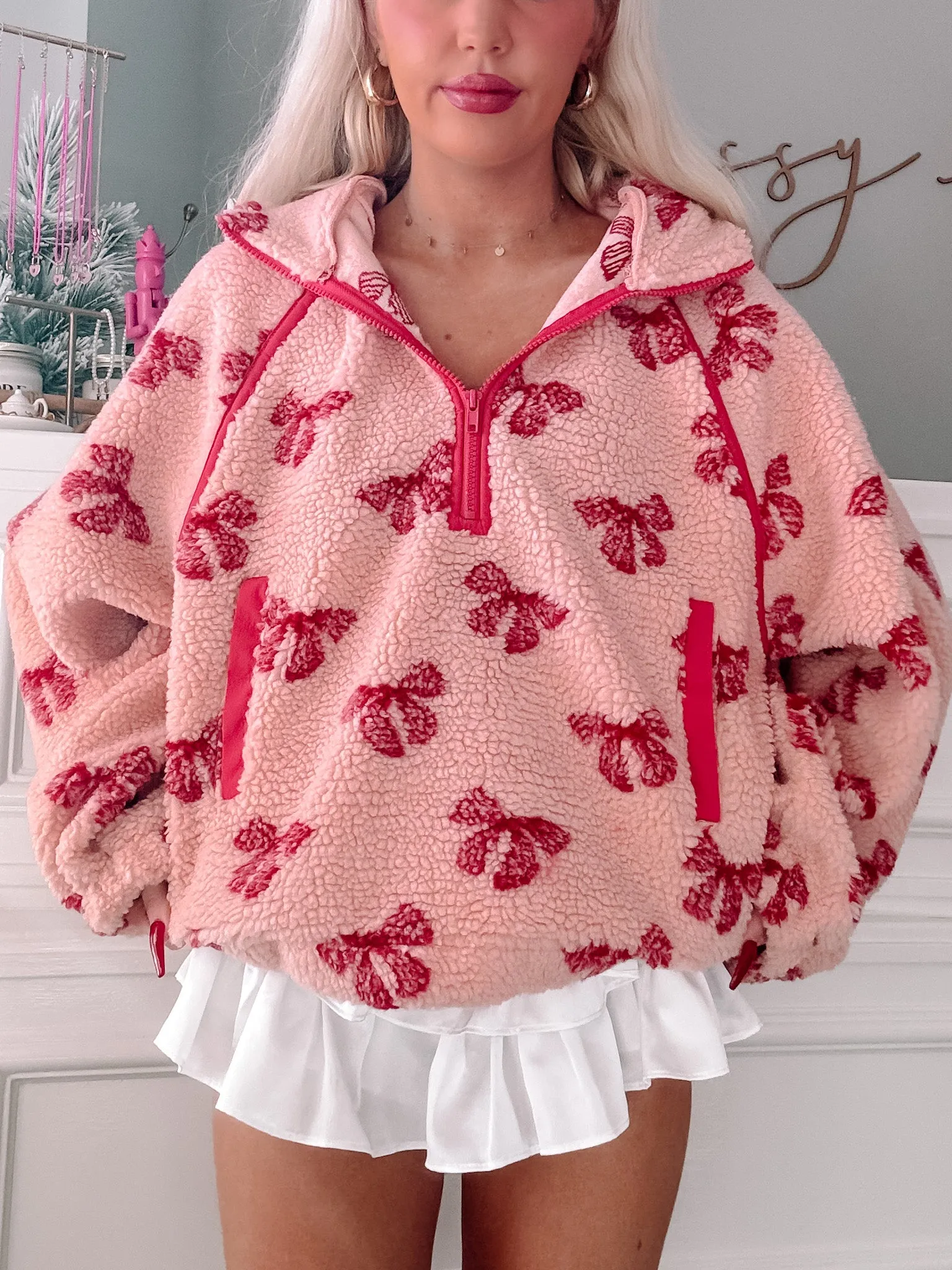 Bundled in Bows Pullover | Pink