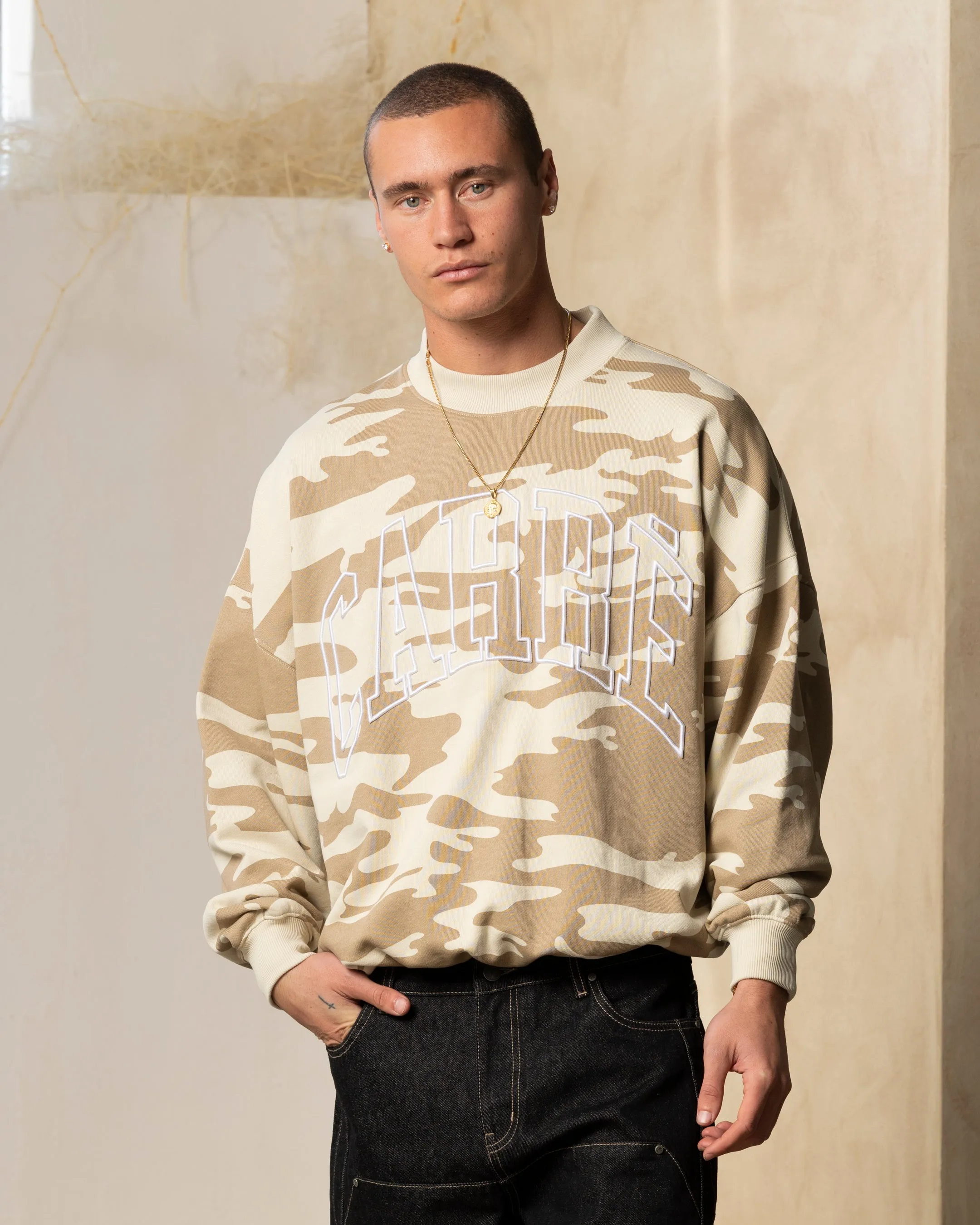 Carre Desert Oversized Crewneck Stone