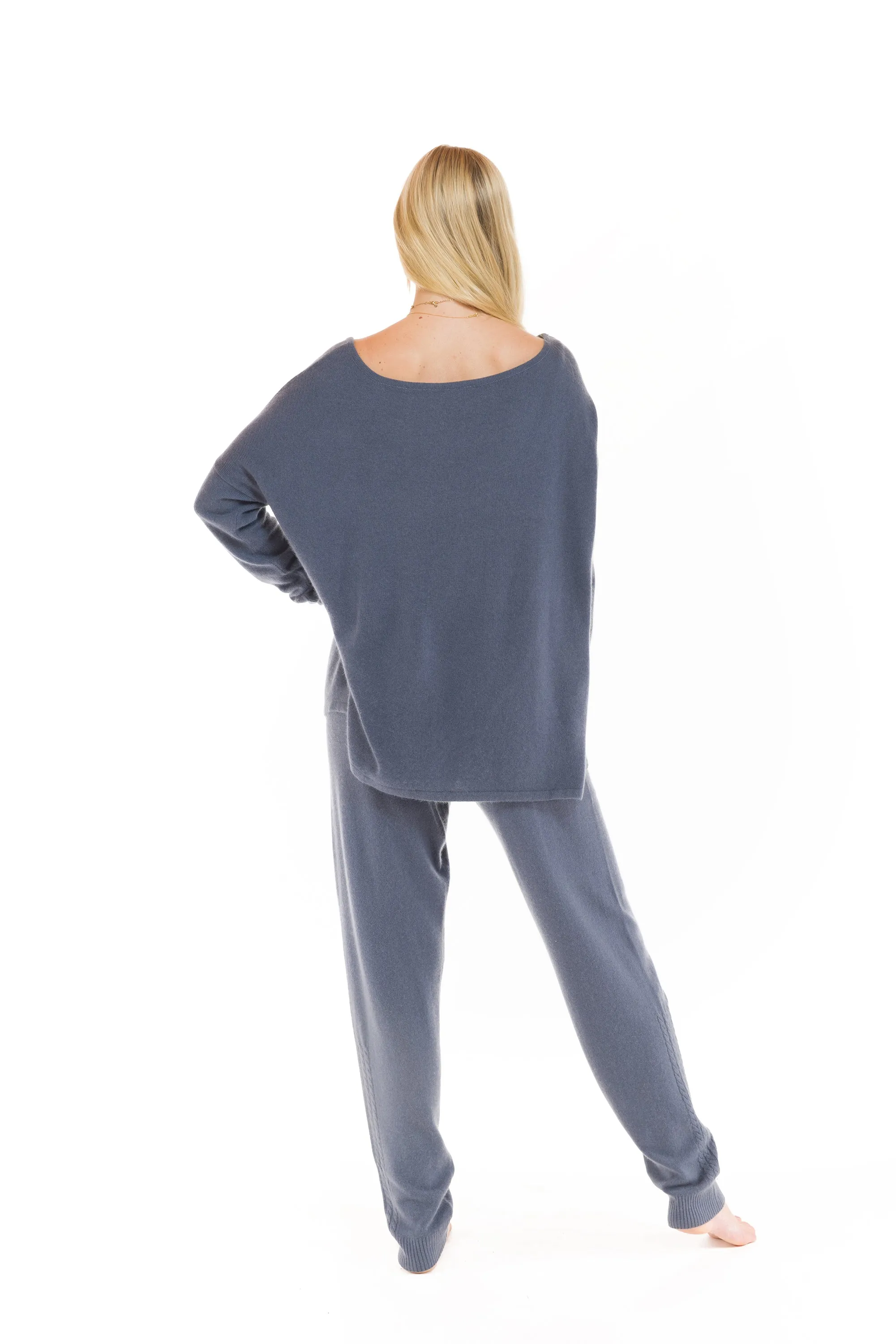 CASHMERE BOAT NECK JUMPER DOVE GREY