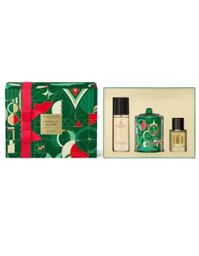 Christmas Fragrance Trio Gift Set - 200g Candle, 30ml EDP & 100ml Hair & Body Mist - Kyoto in Bloom - Glasshouse Fragrances