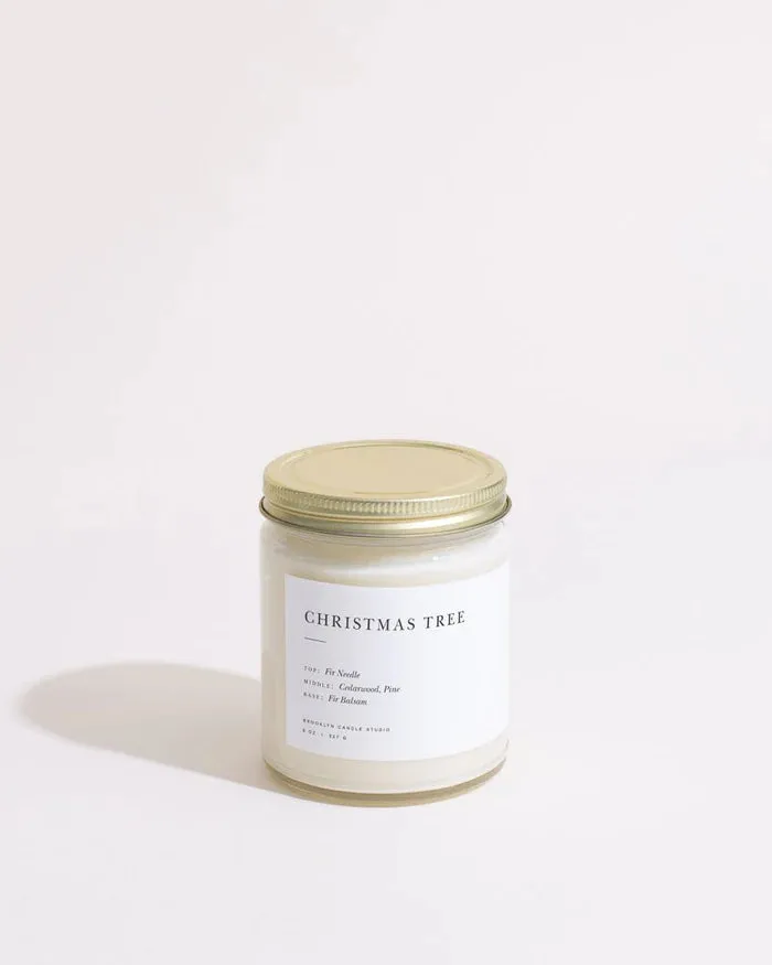 Christmas Tree Jar Candle by Brooklyn Candle Studio