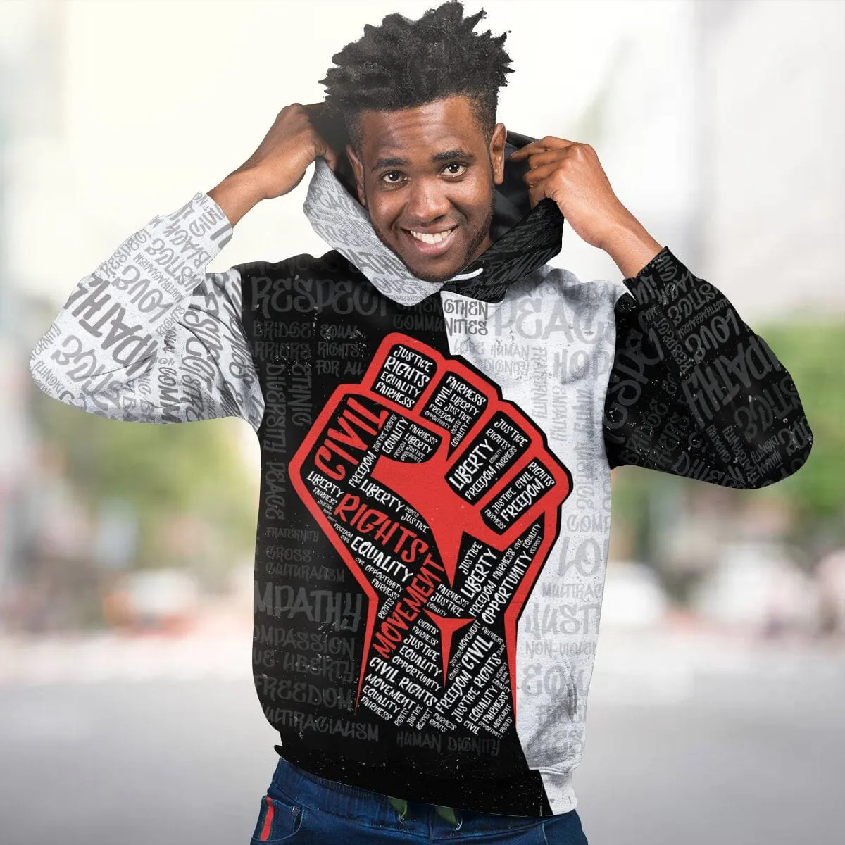 Civil Rights Movement Justice Fist All-over Hoodie