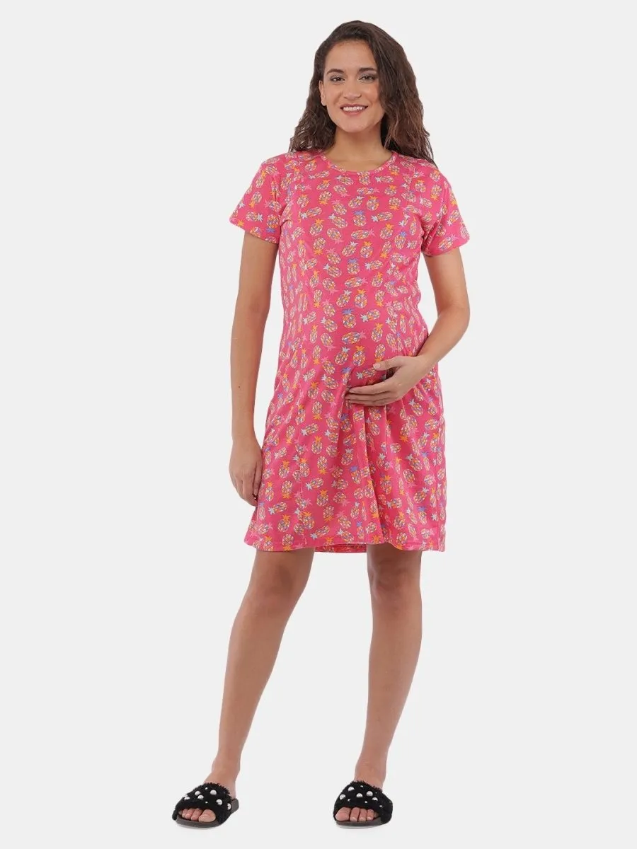 Combo Of Lookin' Pine & Baby On Board Maternity T-Shirt Dress