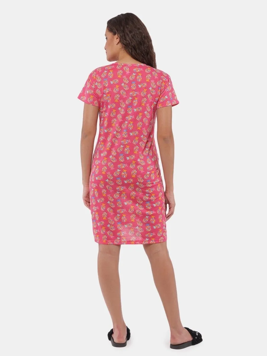 Combo Of Lookin' Pine & Baby On Board Maternity T-Shirt Dress