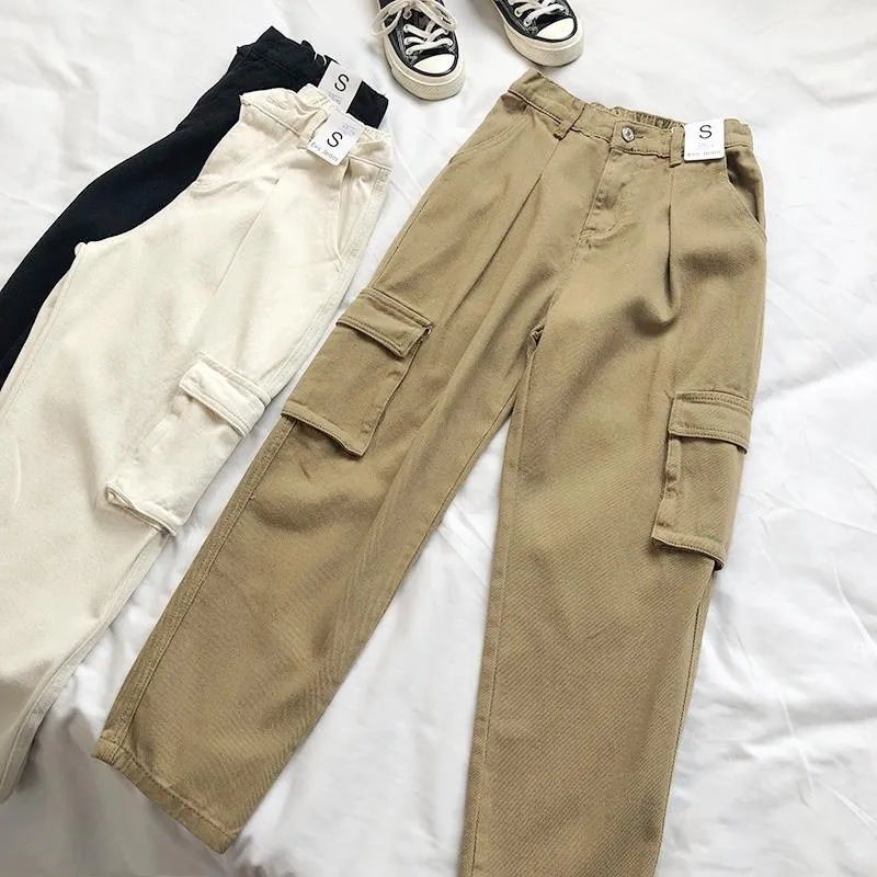 Comfy Big Pockets High Waist Cargo Pants