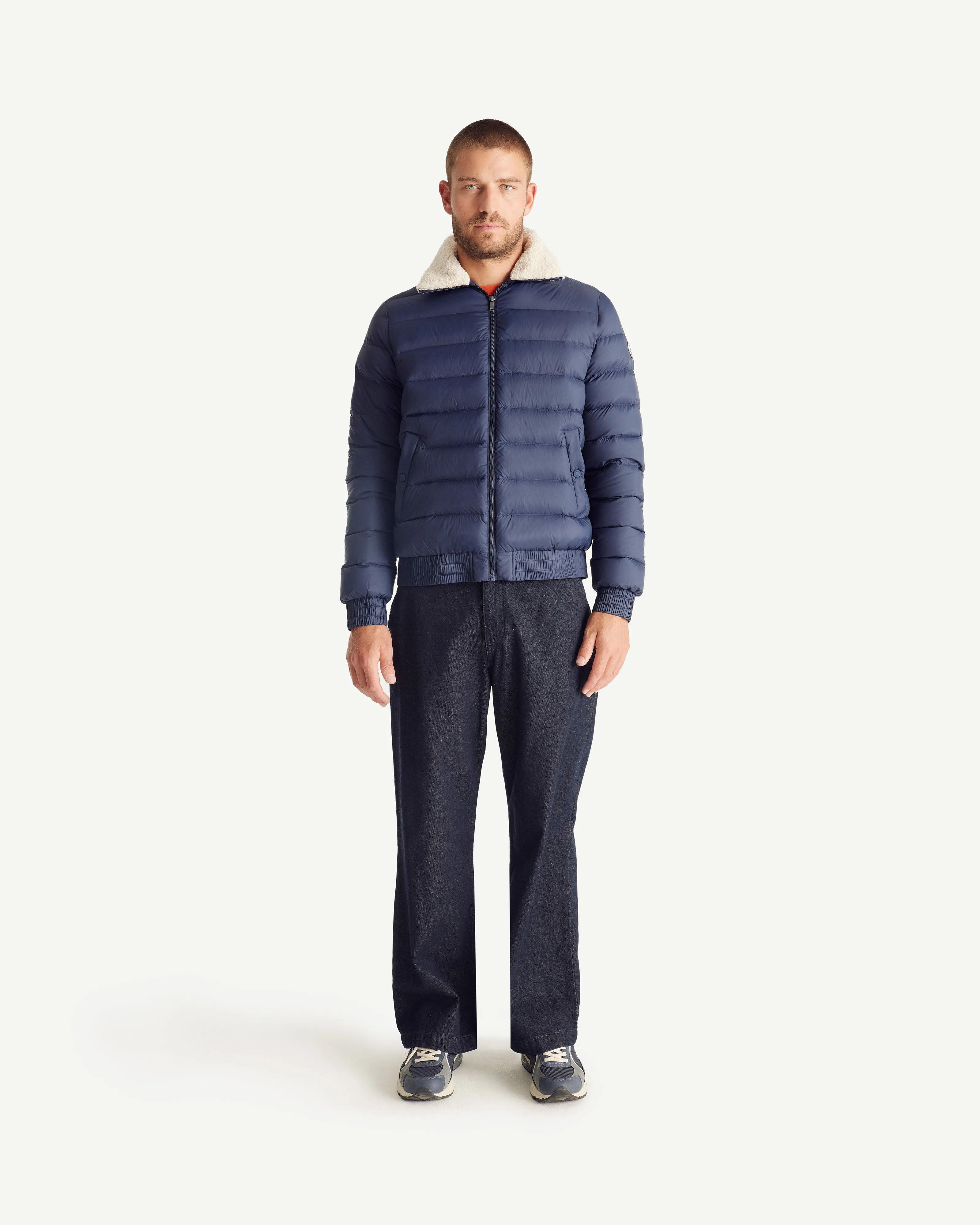 Danao aviator-style down jacket Navy