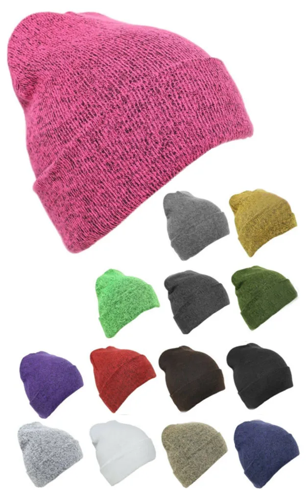 DBH3603 High Quality Winter Knit Beanie Hat Pack 12pcs