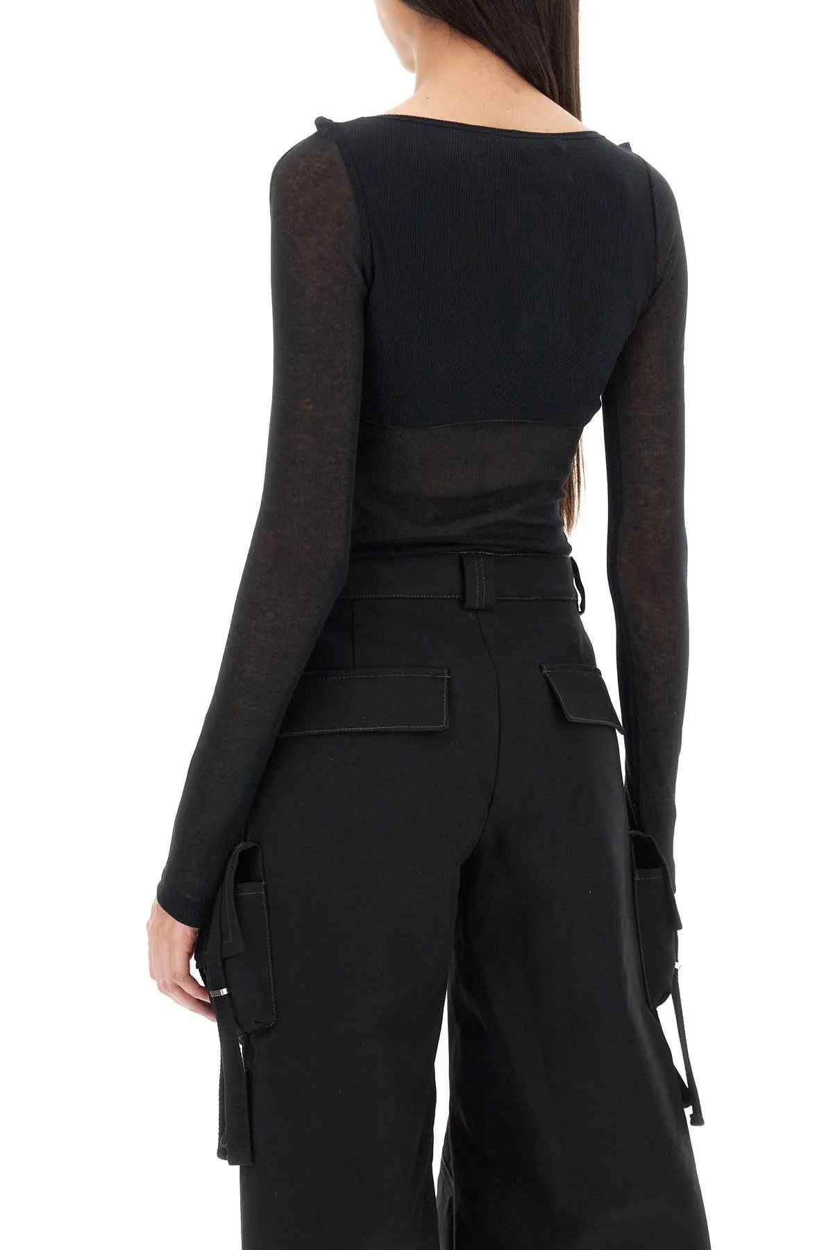 Dion lee long-sleeved bodysuit with cut-outs