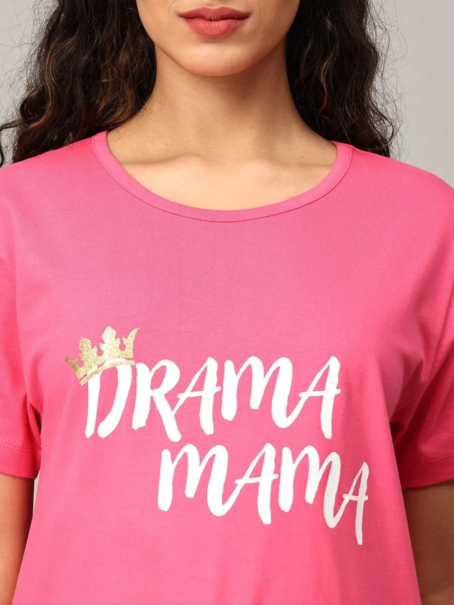 Drama Mama Oversized Maternity T shirt Dress