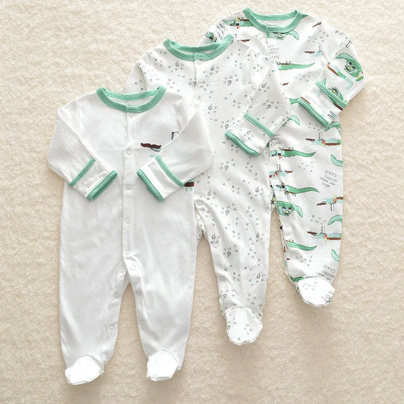 Earthy Cotton Onesies (Pack of 3) for Boys and Girls