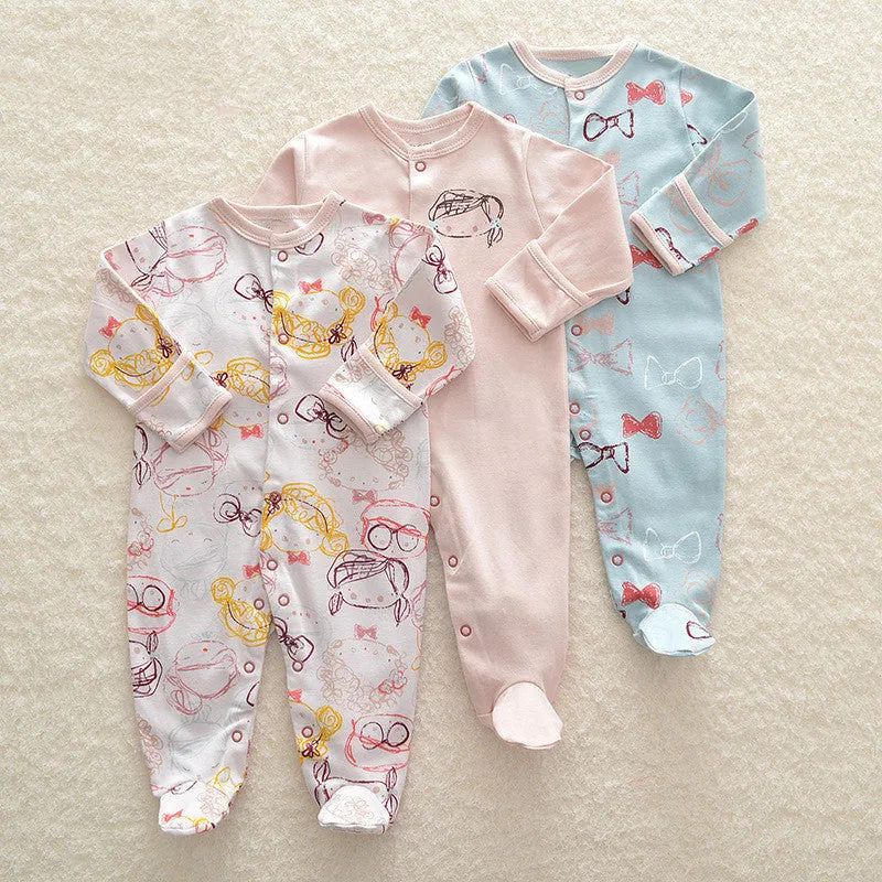 Earthy Cotton Onesies (Pack of 3) for Boys and Girls