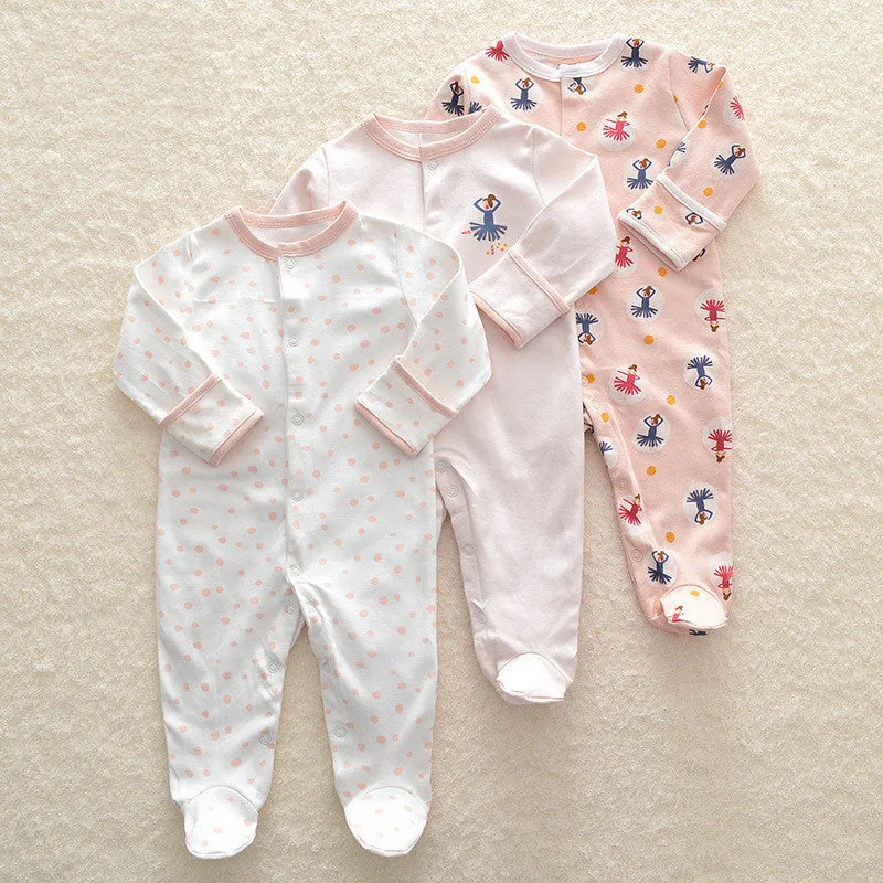 Earthy Cotton Onesies (Pack of 3) for Boys and Girls