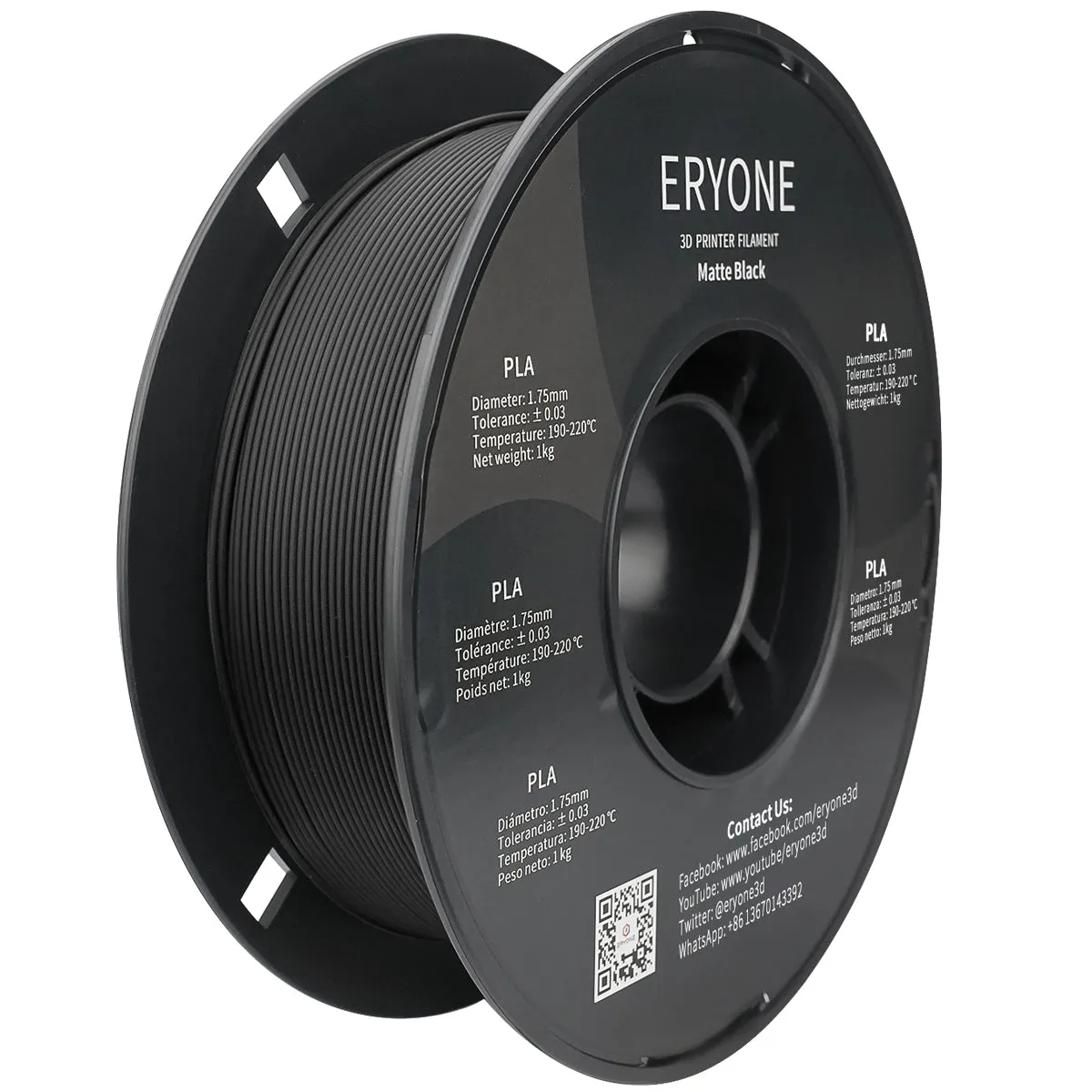 ERYONE Matte PLA Filament, 1.75mm Filament for 3D Printer, 1KG(2.2LBS)/ Spool,