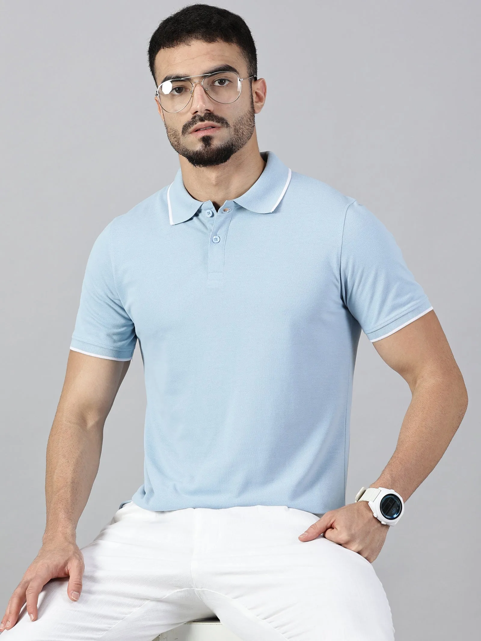 Everyday Powder Blue Polo T-Shirt