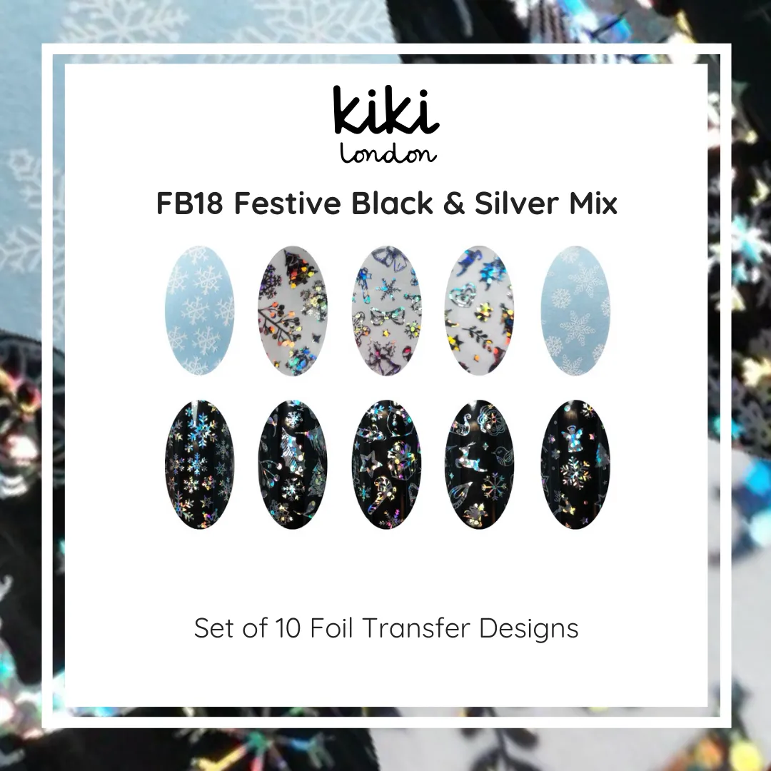 Festive Black & Silver Mix - Transfer Foils