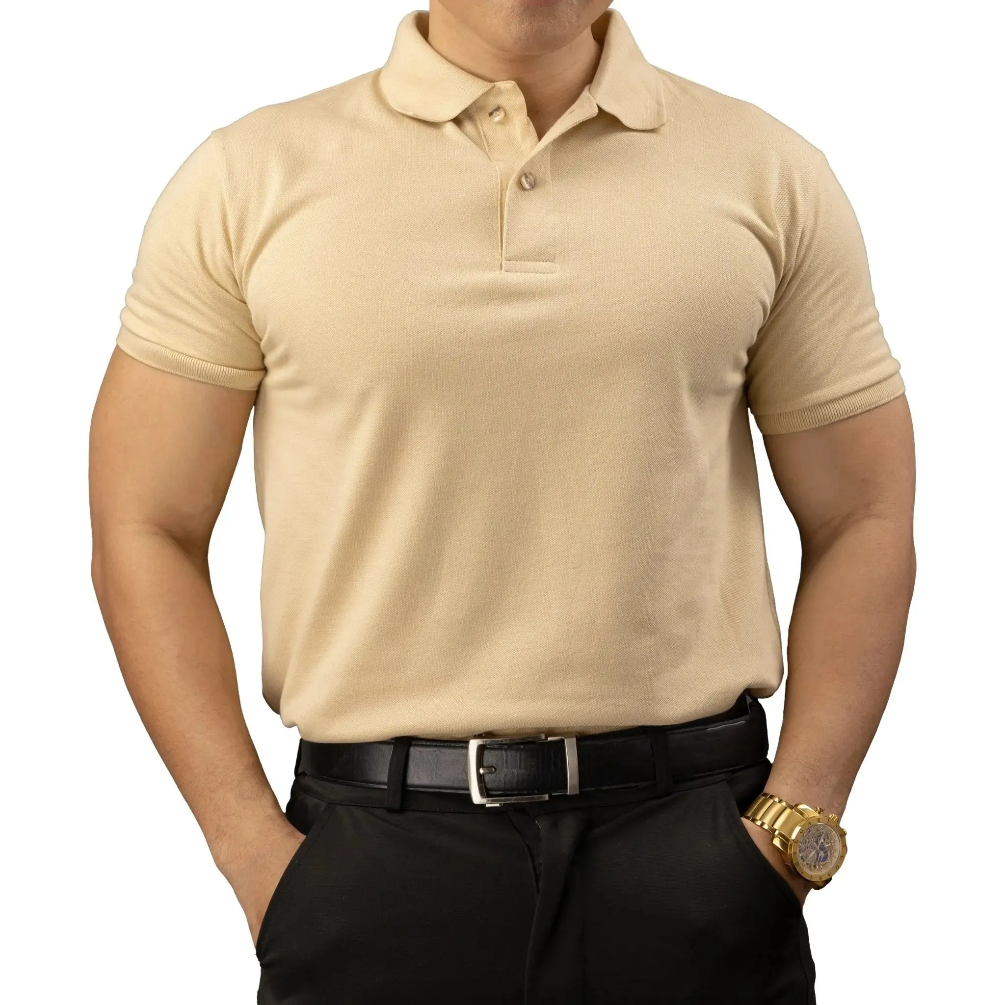 FLEXFIT Series Men's Polo - Cream