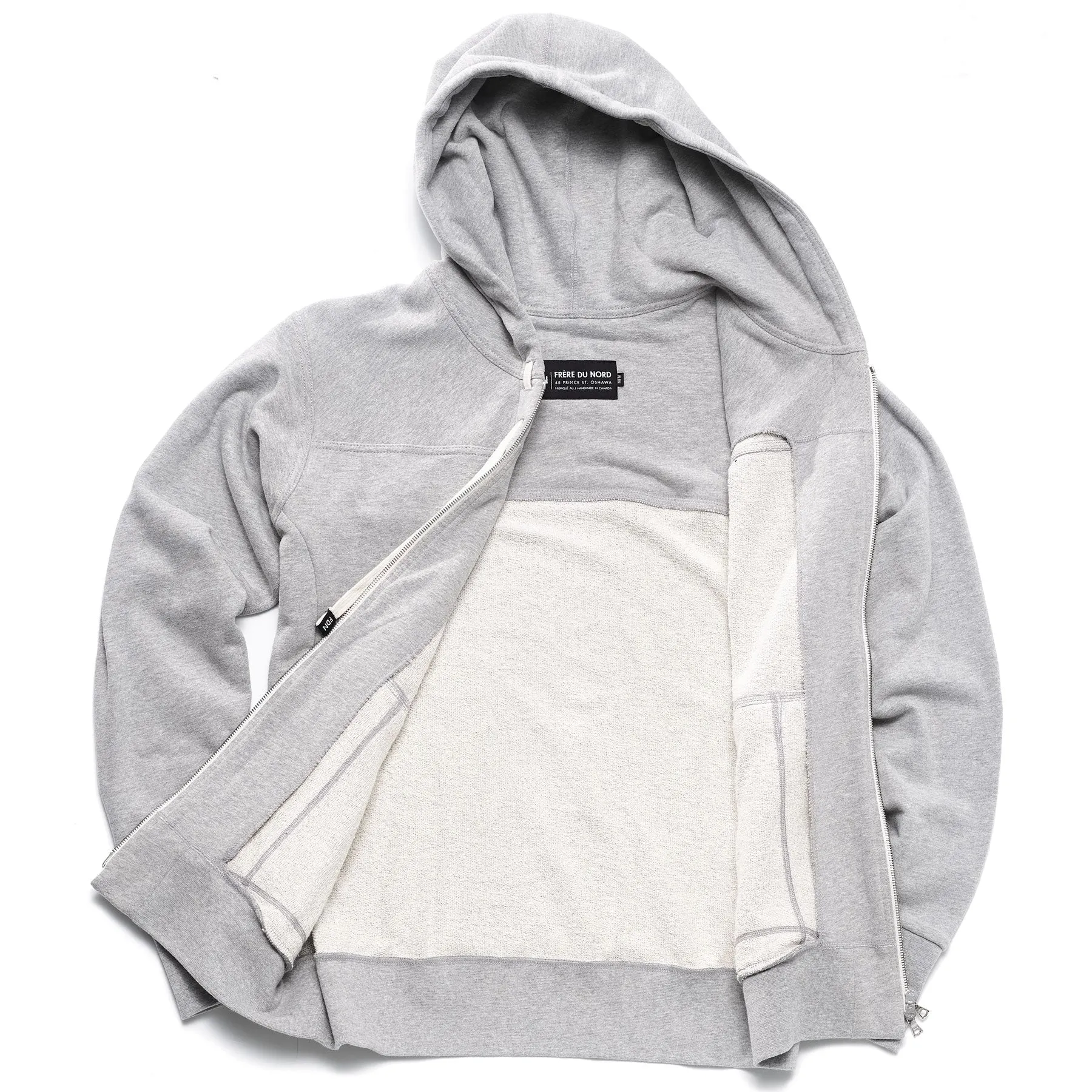 Frere Du Nord Winter Zip Up Hoodie Heather Grey