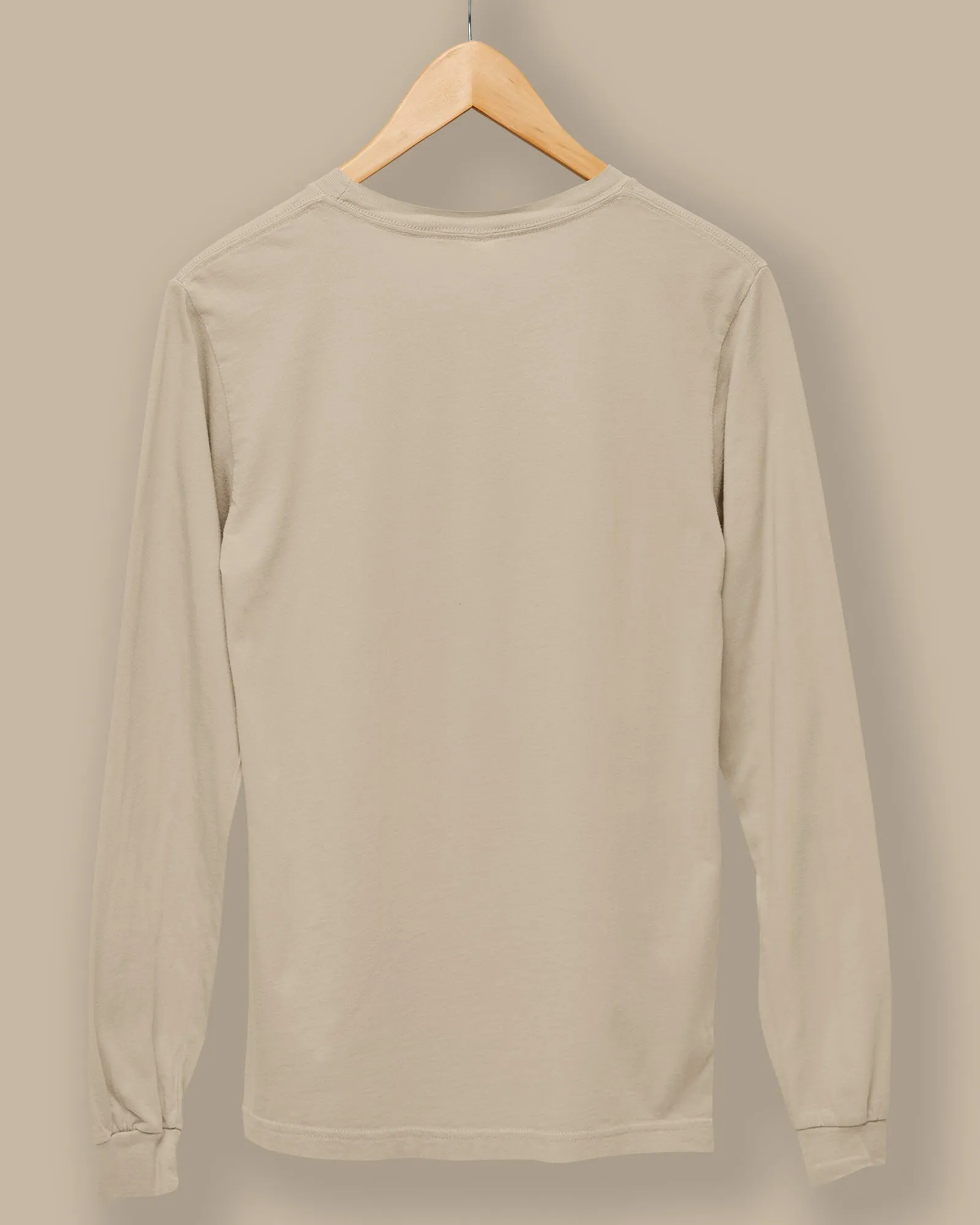 Full Sleeves Crew Neck: Sepia