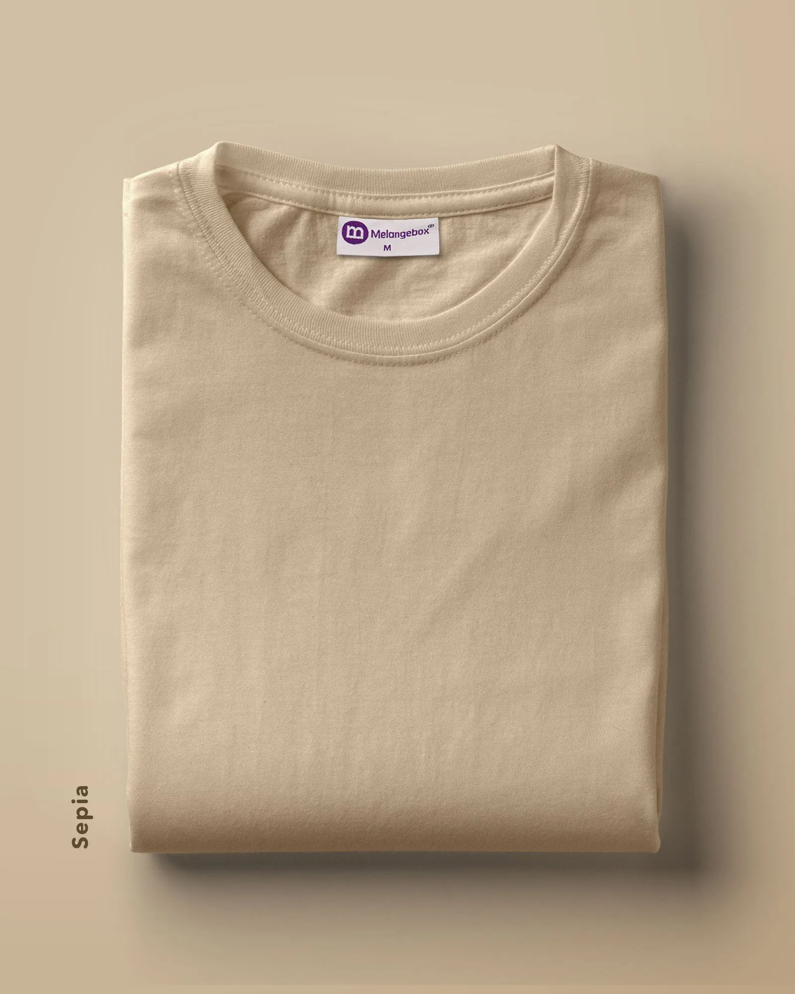 Full Sleeves Crew Neck: Sepia