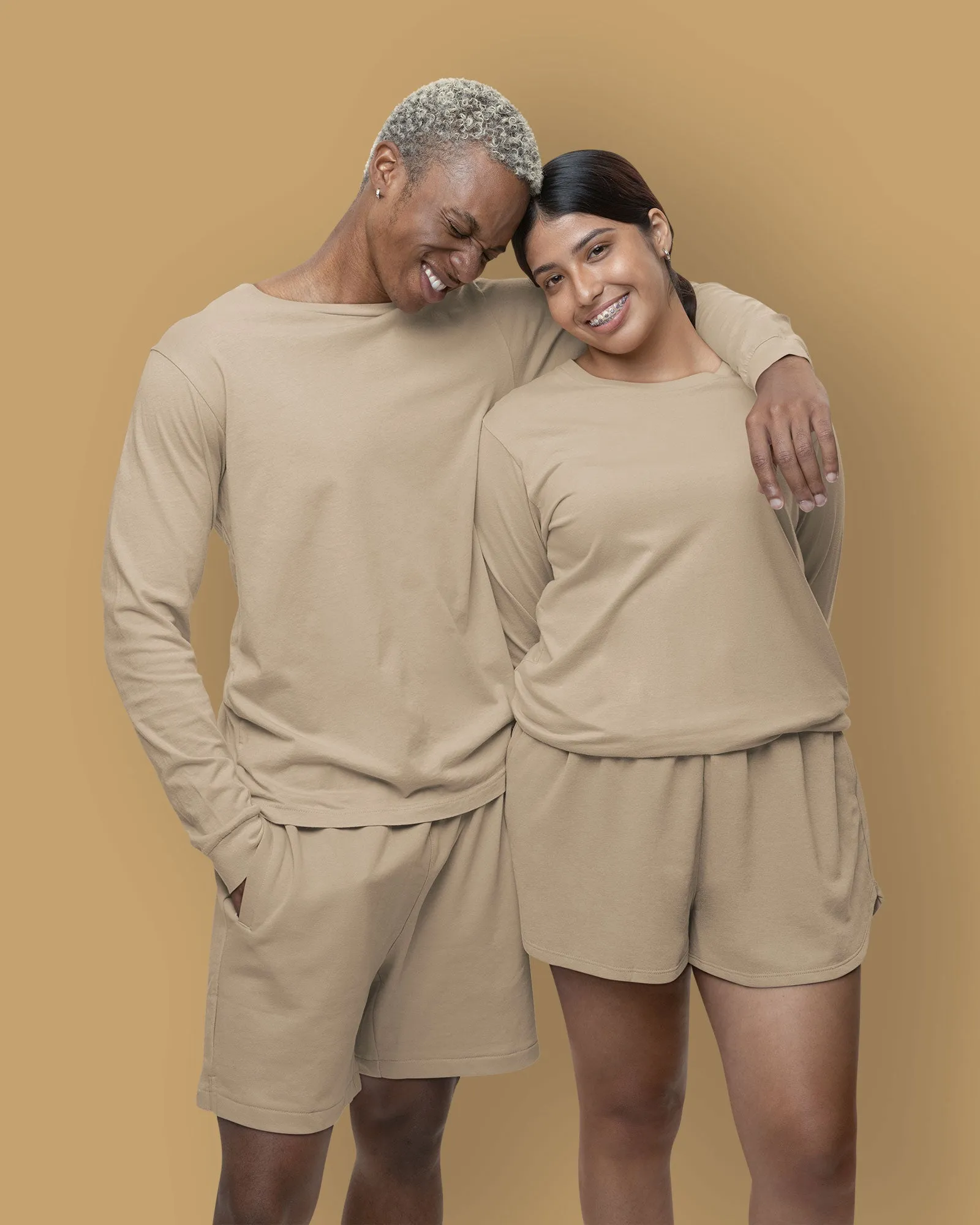 Full Sleeves Crew Neck: Sepia