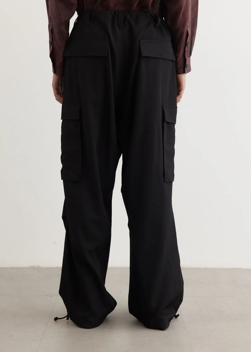 Gabardine Side Triple Stitch Cargo Pants