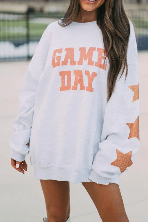 GAME DAY Long Sleeve Round Neck Sweatshirt