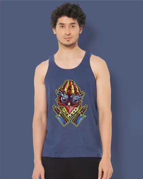 Gangsta Owl Tank Top: Navy Blue