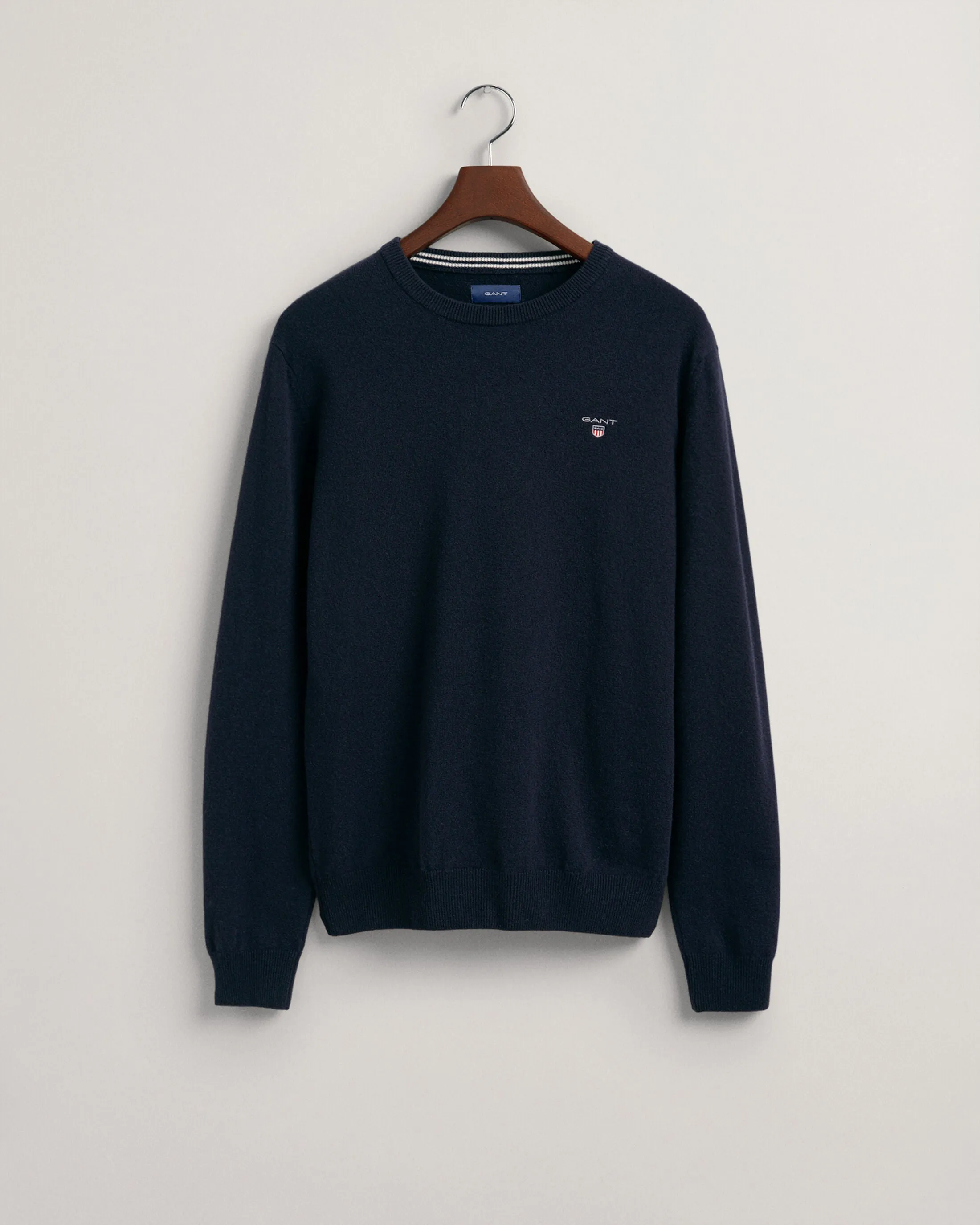 GANT - Superfine Lambswool Crew Neck, Marine