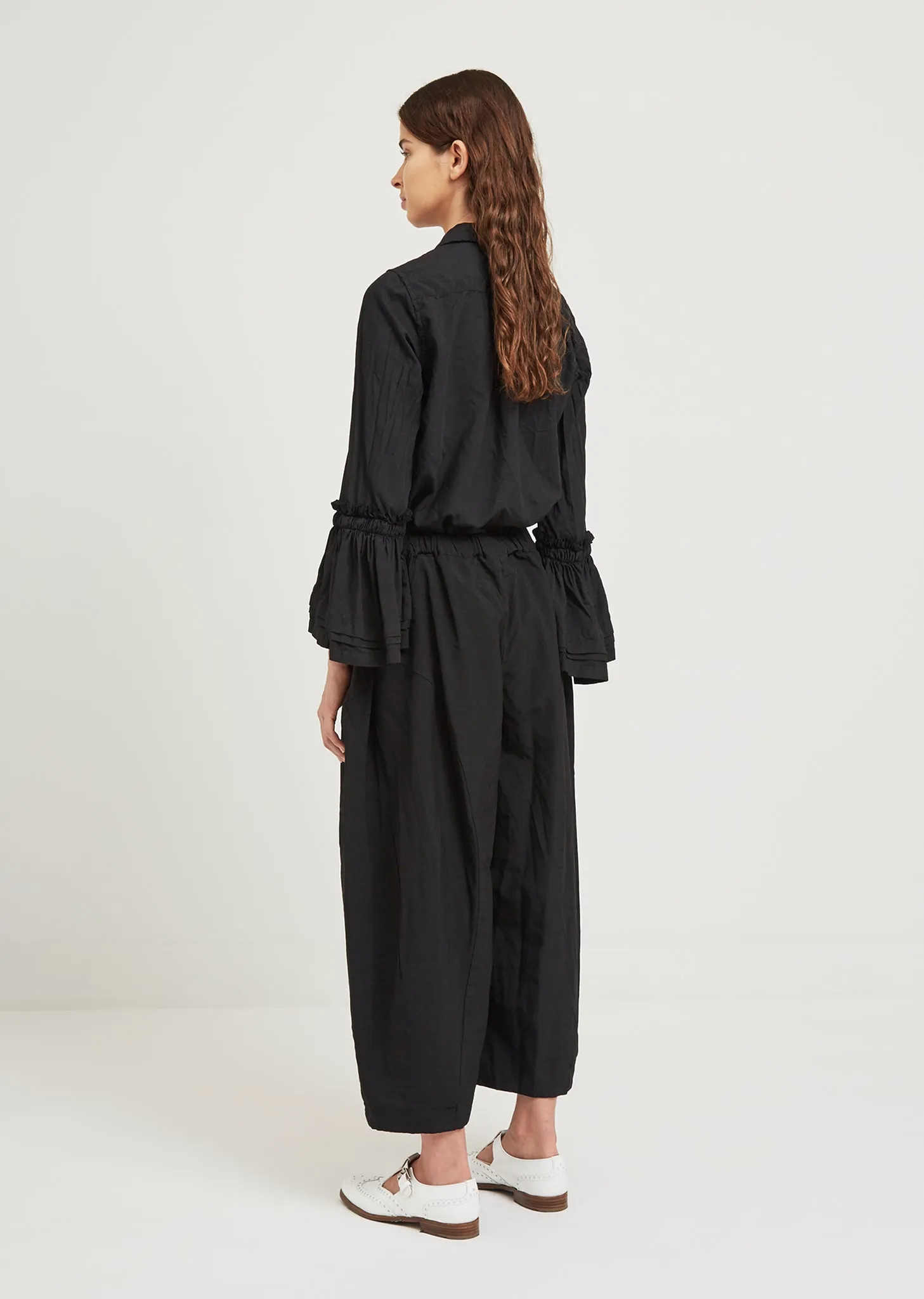 Garment Treated Wide Leg Pants