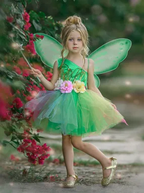 Girls Neverland Fairy Tutu Halloween Costume