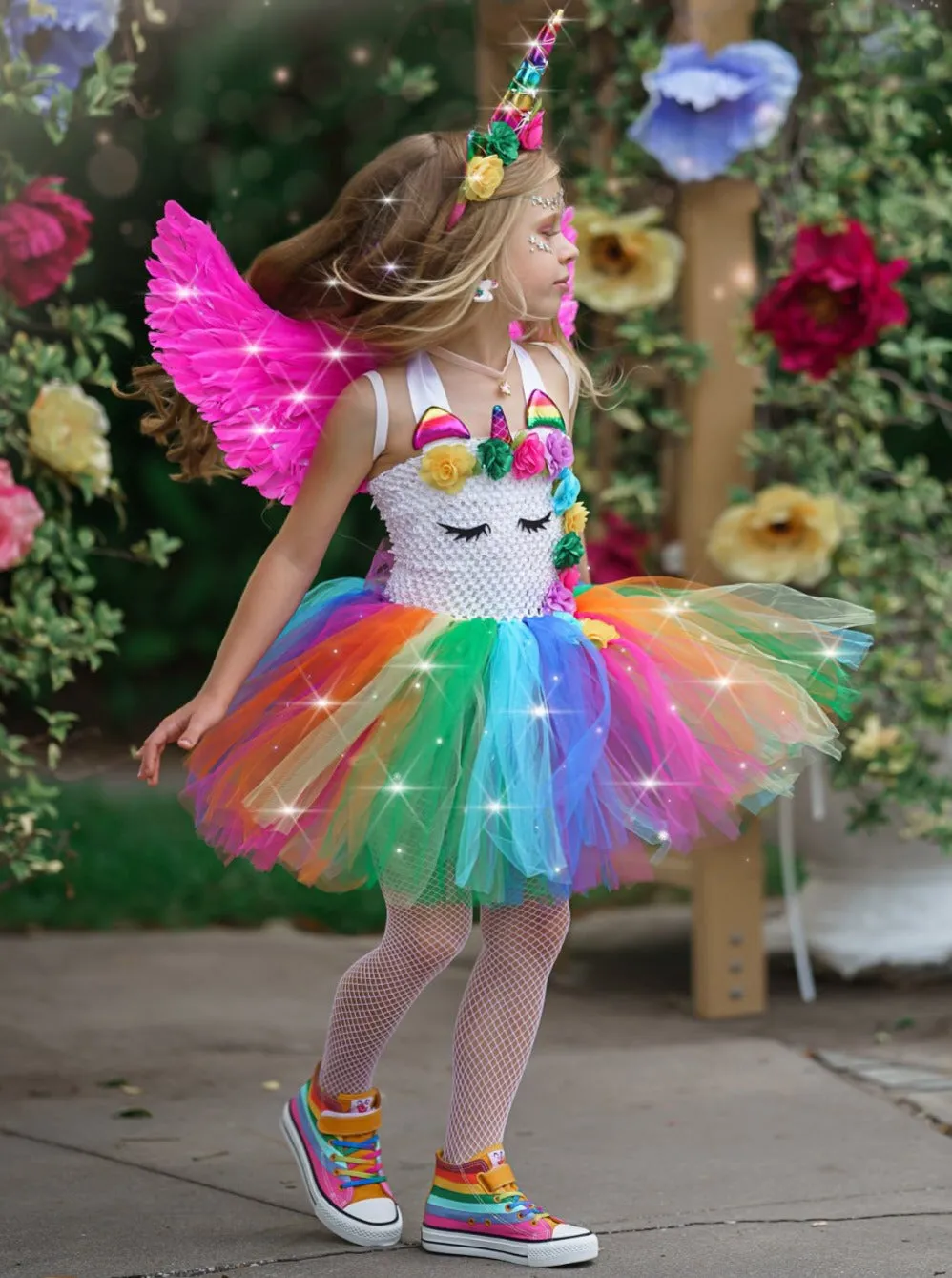 Girls The Unicorn of Light LED Tutu Dress and Headband Set