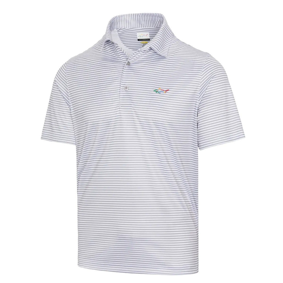 Greg Norman Men's Classic Bar Stripe Polo T-Shirt (US Size)