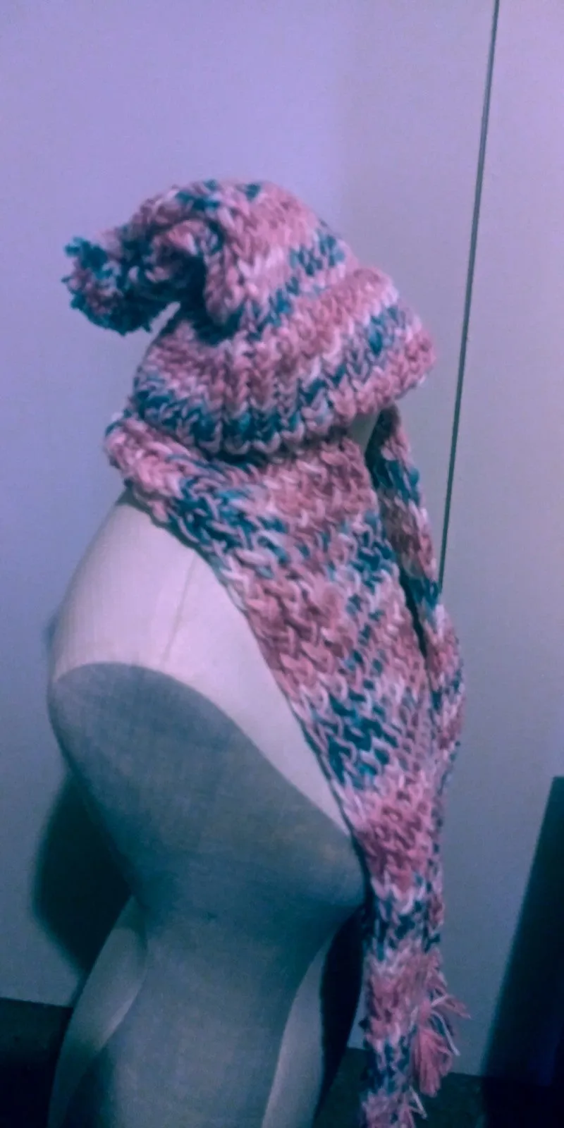 Handmade Beanie n Scarves Sets of Teal and Multi Colors