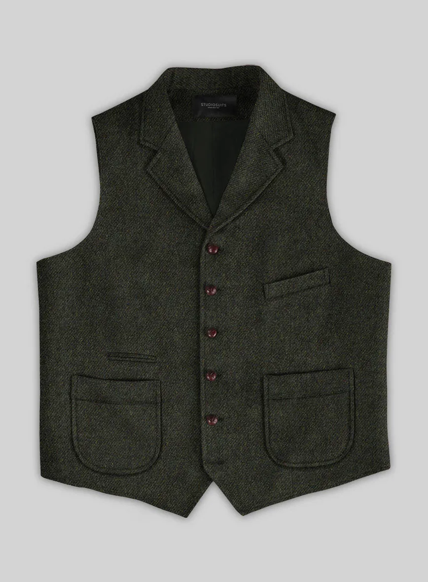 Highlander Heavy Heritage Green Tweed Hunting Vest