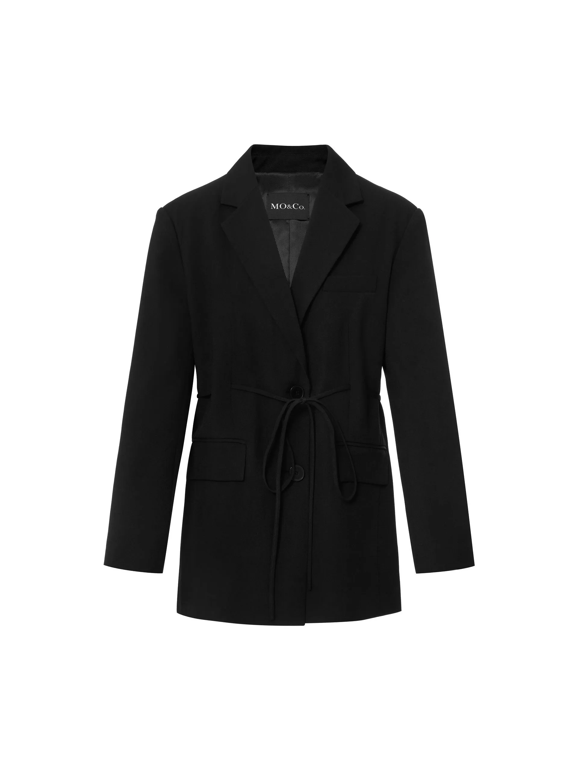 HOT SALE Lapel Straight Blazer with Waist Drawstring