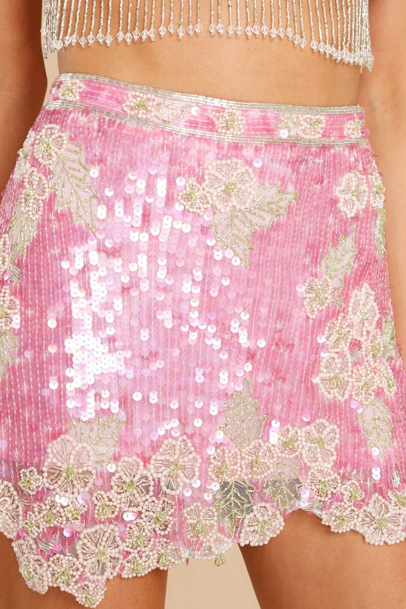 Kalasie Raspberry Sparkle Mini Skirt