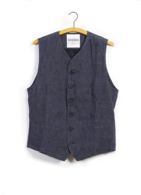 KALLE | Casual Classic Vest | Blue Delave