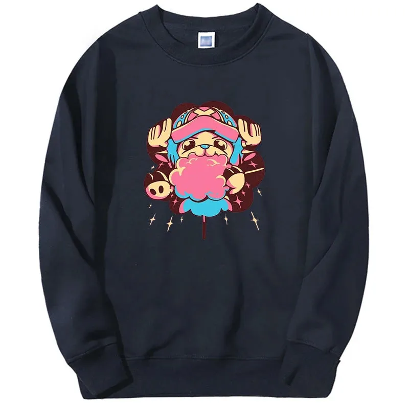 Kawaii Mangas Sweatshirt Cute Tony Chopper Nika Men Women Hot Anime Graphic Hoodie For Adult Fashion Oversize Sudaderas Pullover