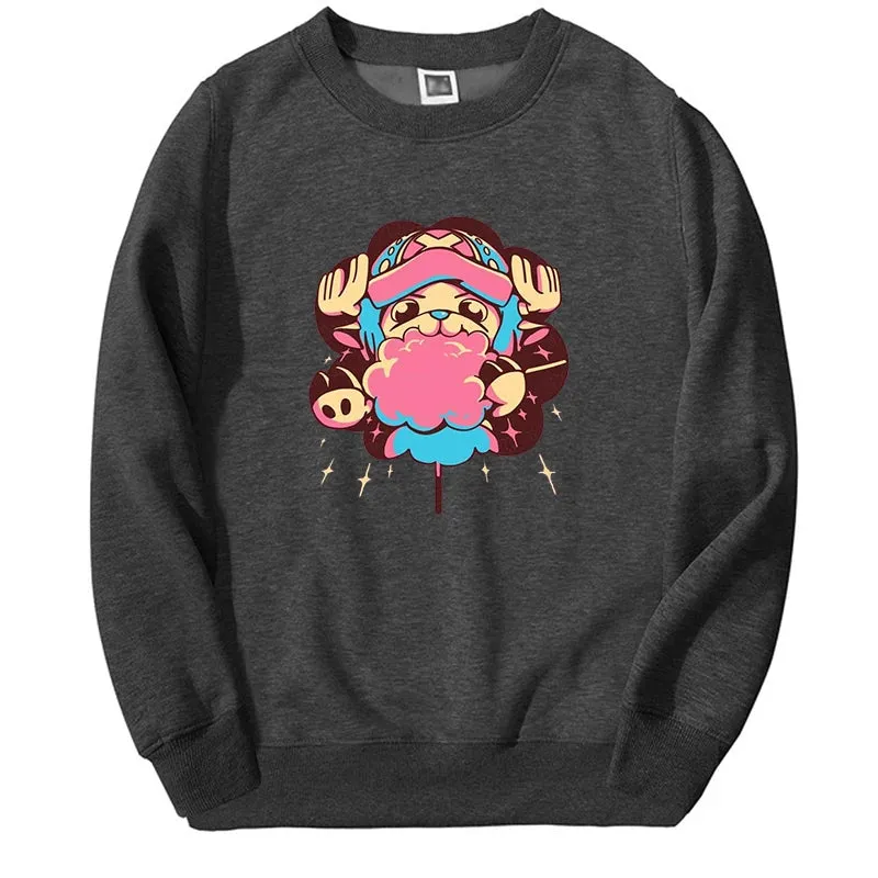 Kawaii Mangas Sweatshirt Cute Tony Chopper Nika Men Women Hot Anime Graphic Hoodie For Adult Fashion Oversize Sudaderas Pullover