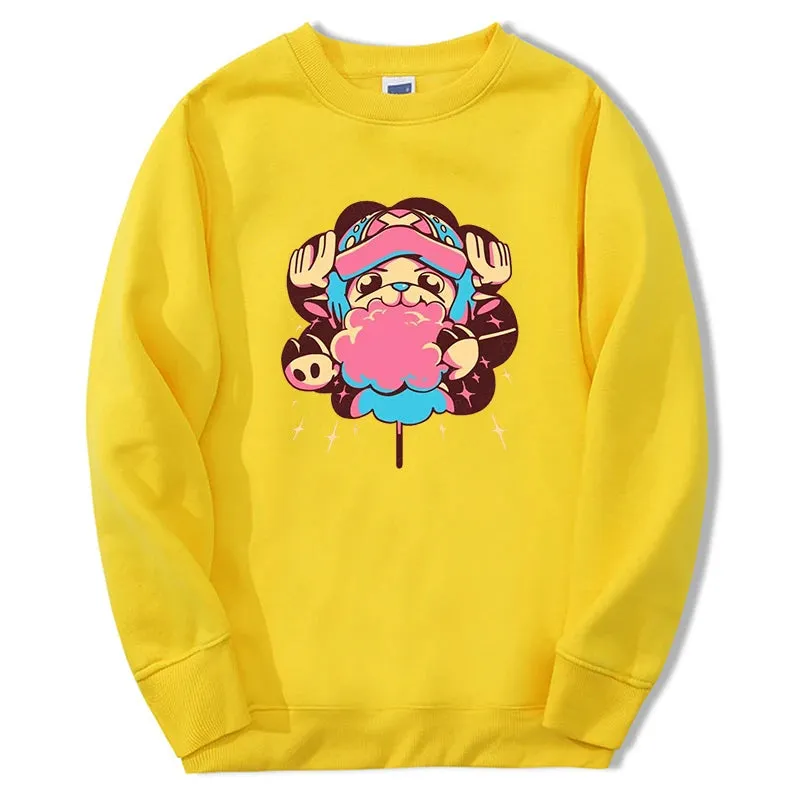 Kawaii Mangas Sweatshirt Cute Tony Chopper Nika Men Women Hot Anime Graphic Hoodie For Adult Fashion Oversize Sudaderas Pullover