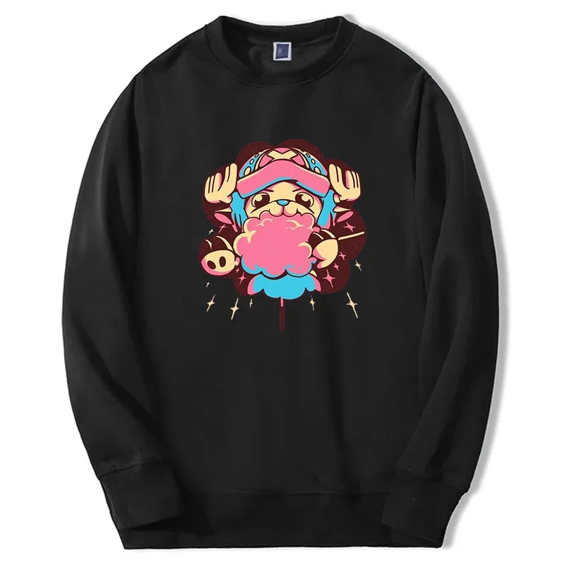 Kawaii Mangas Sweatshirt Cute Tony Chopper Nika Men Women Hot Anime Graphic Hoodie For Adult Fashion Oversize Sudaderas Pullover