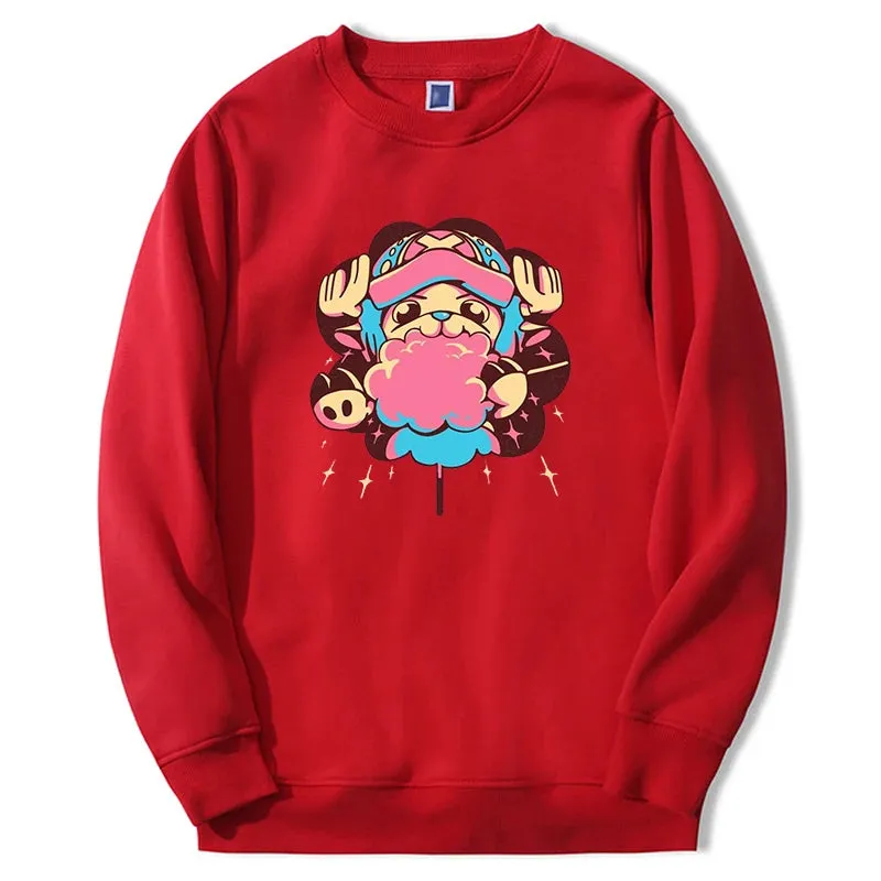 Kawaii Mangas Sweatshirt Cute Tony Chopper Nika Men Women Hot Anime Graphic Hoodie For Adult Fashion Oversize Sudaderas Pullover