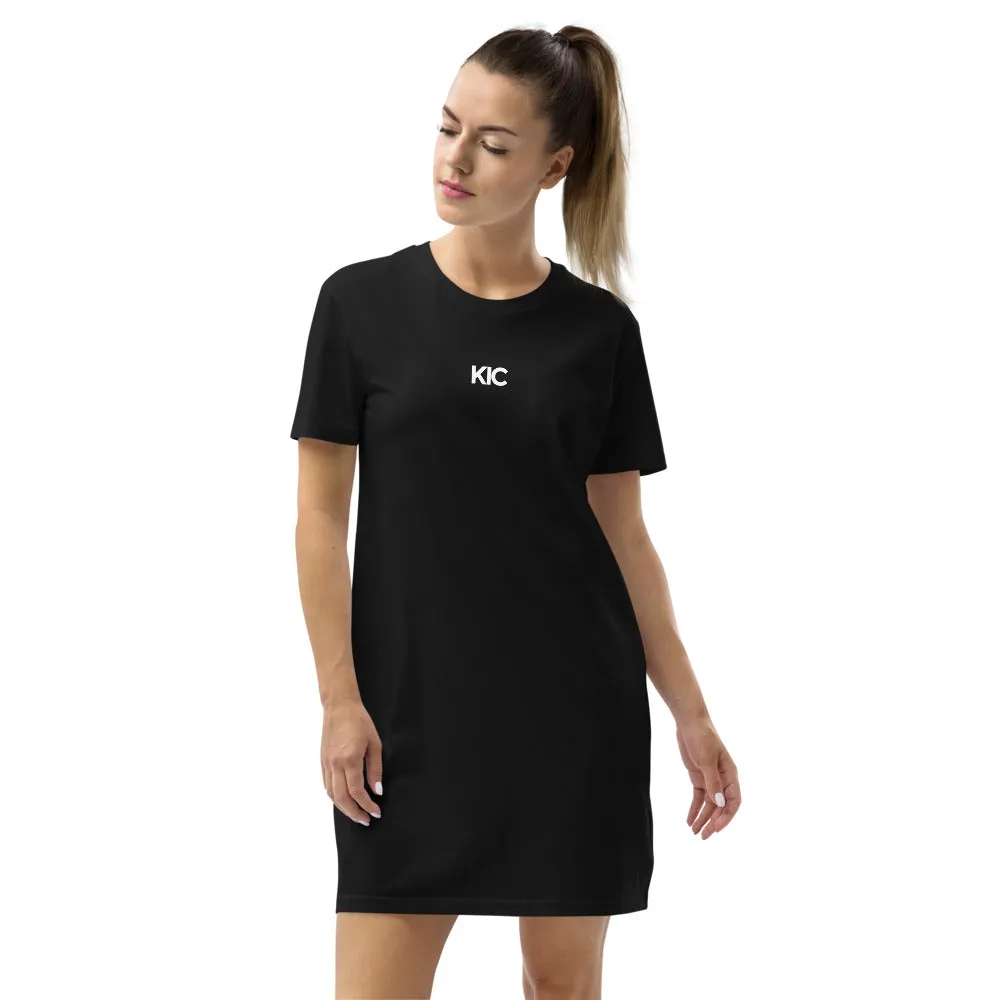 KIC Organic Cotton T-Shirt Dress in Black or Pink