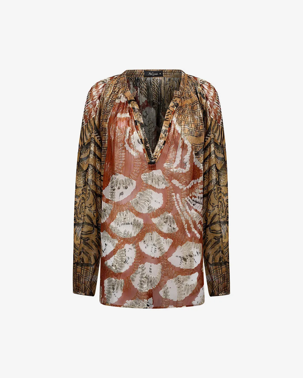 Layla Carmel Oversized Print Blouse