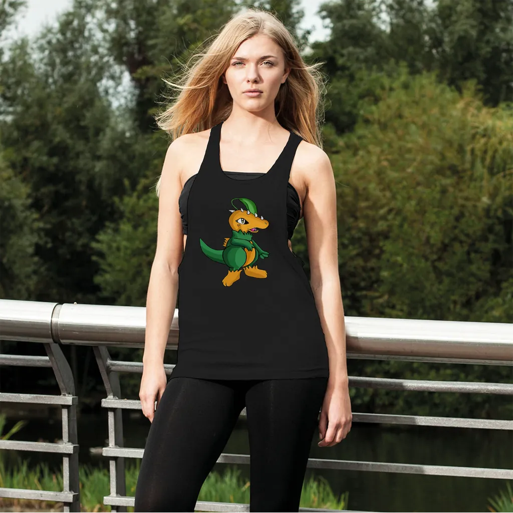 Leafasaur Women's Loose Racerback Tank Top