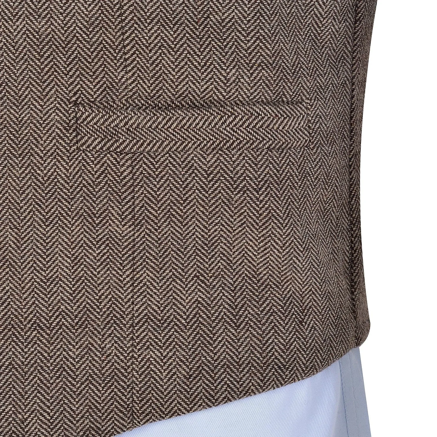 Leisure Men's Slim Fit Suit Vest Herringbone V Neck Waistcoat