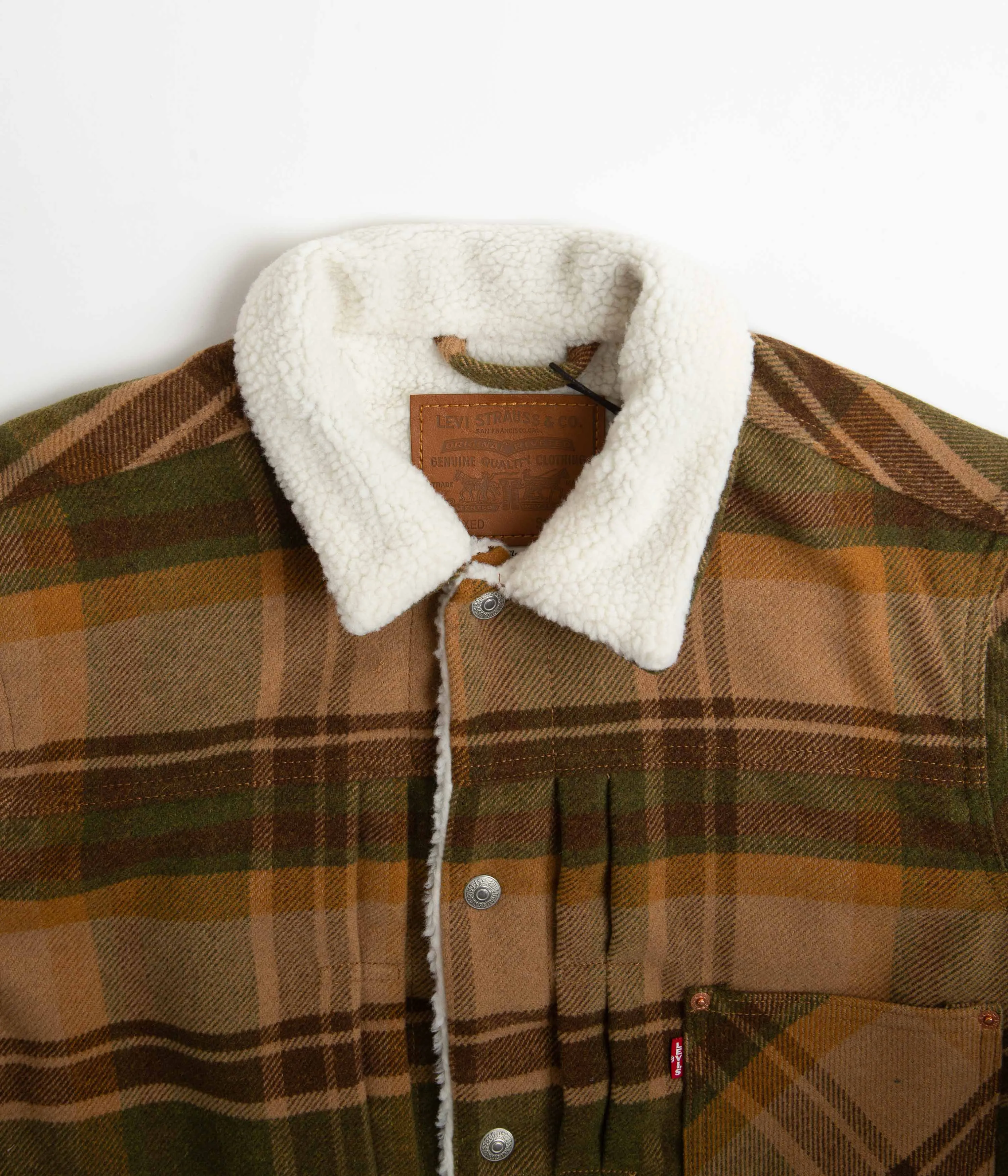 Levi's® Red Tab™ Type 1 Sherpa Trucker Jacket - Barold Plaid