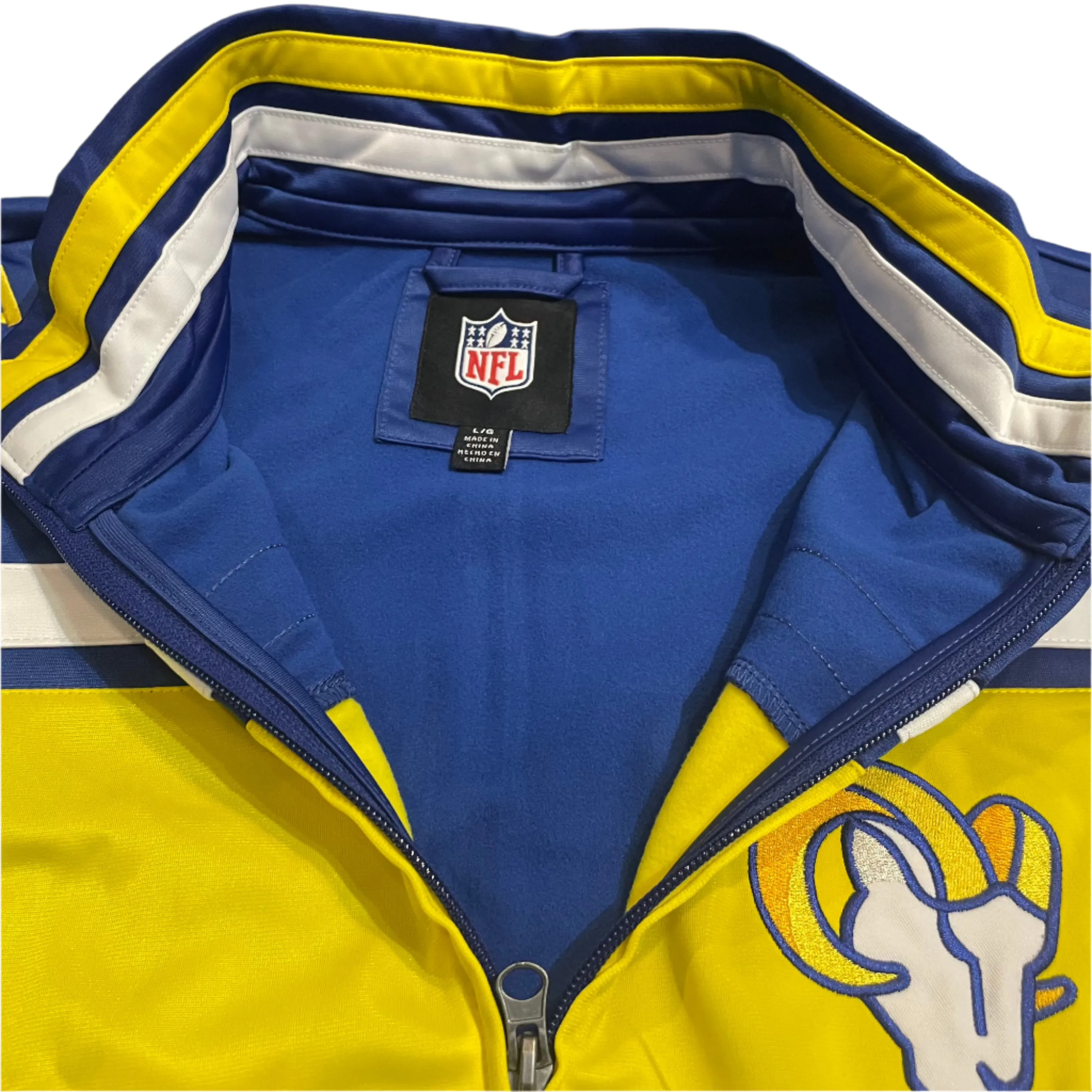 Los Angeles Rams Men's Power Pitcher Full-Zip Track Jacket